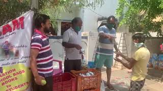 Covid 19 - Distributed 800 satvik meals to the needy people at Saidabad, Hyderabad