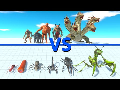 FANTASY Team vs GIANT INVERTEBRATES Team - Animal Revolt Battle Simulator