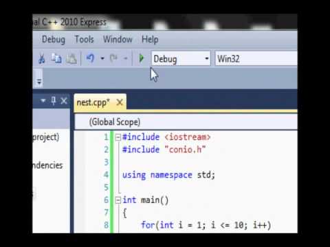 Visual C++ 2010 Tutorial 17 - Nesting Loops