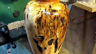 #20 Woodturning a Pecan Vase Part 1 Designed by Mother Nature