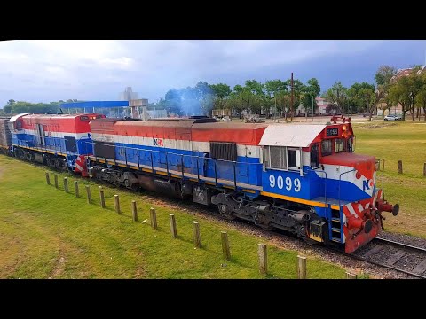 [4K] Tren cargado de NCA con destino a Rosario pasando por Marcos Juárez!!!!!!