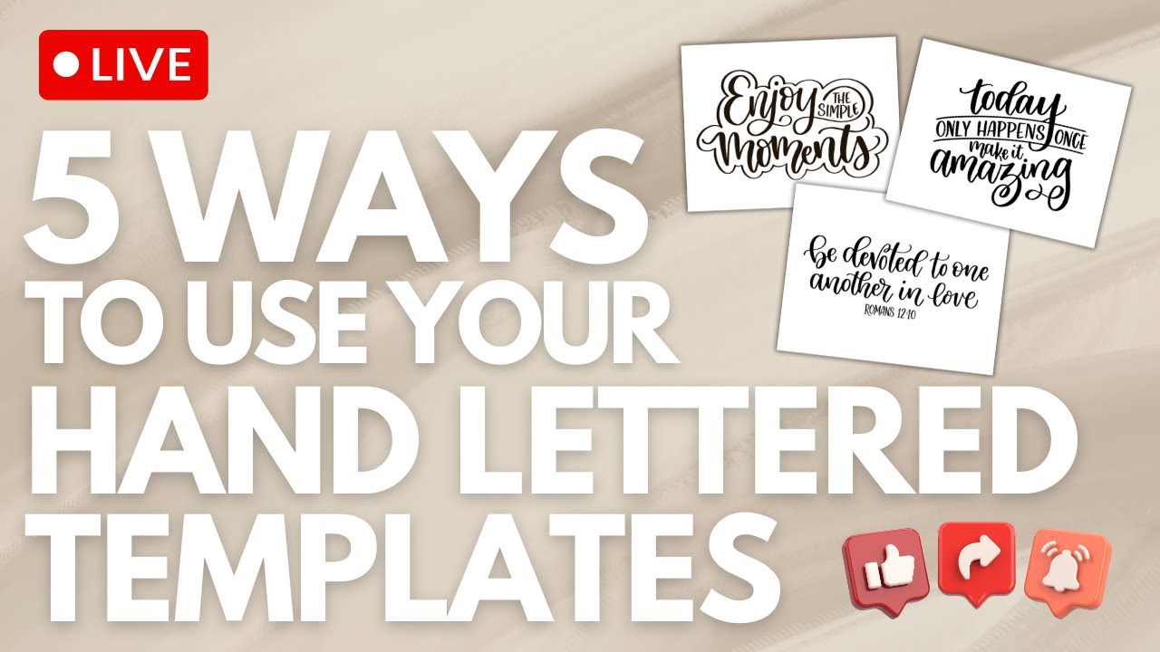 5 Ways To Use Your Hand Lettered Templates! | Hand Lettering Templates Tips for Beginners Live