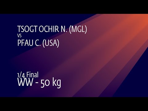1/4 WW - 50 kg: N. TSOGT OCHIR (MGL) v. C. PFAU (USA)