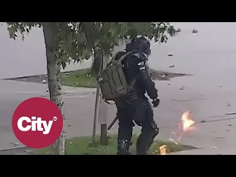 Fuertes enfrentamientos entre el Esmad y la 'Primera línea' en jornada de protestas