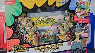 New Ascended Heroes Mega Lucario Premium Poster Collection Unboxing!