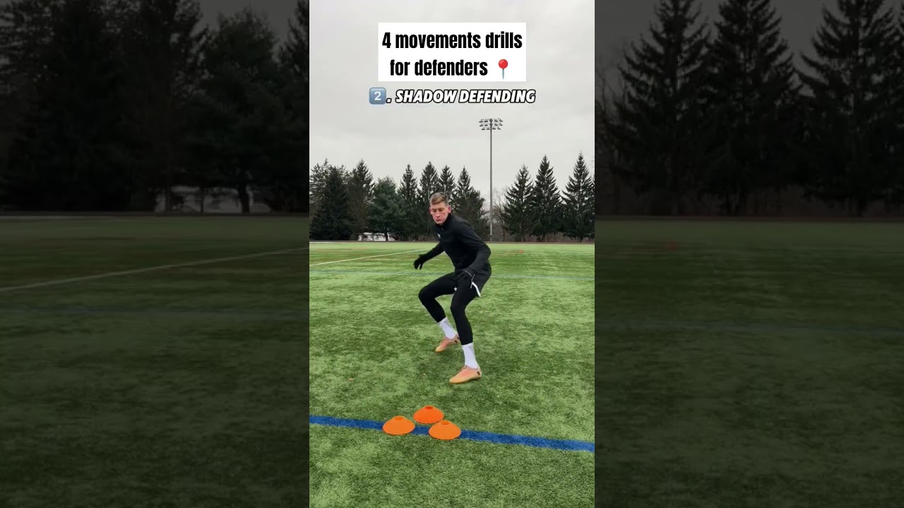 4 Drills To Improve Your Movements As Soccer Defenders  | Drills For Defenders 🔥 #soccer #drills
