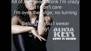 alicia keys- love is blind/w lyrics