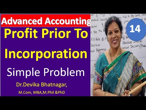13 Profit Prior To Incorporation Introduction from Advanced Accounting