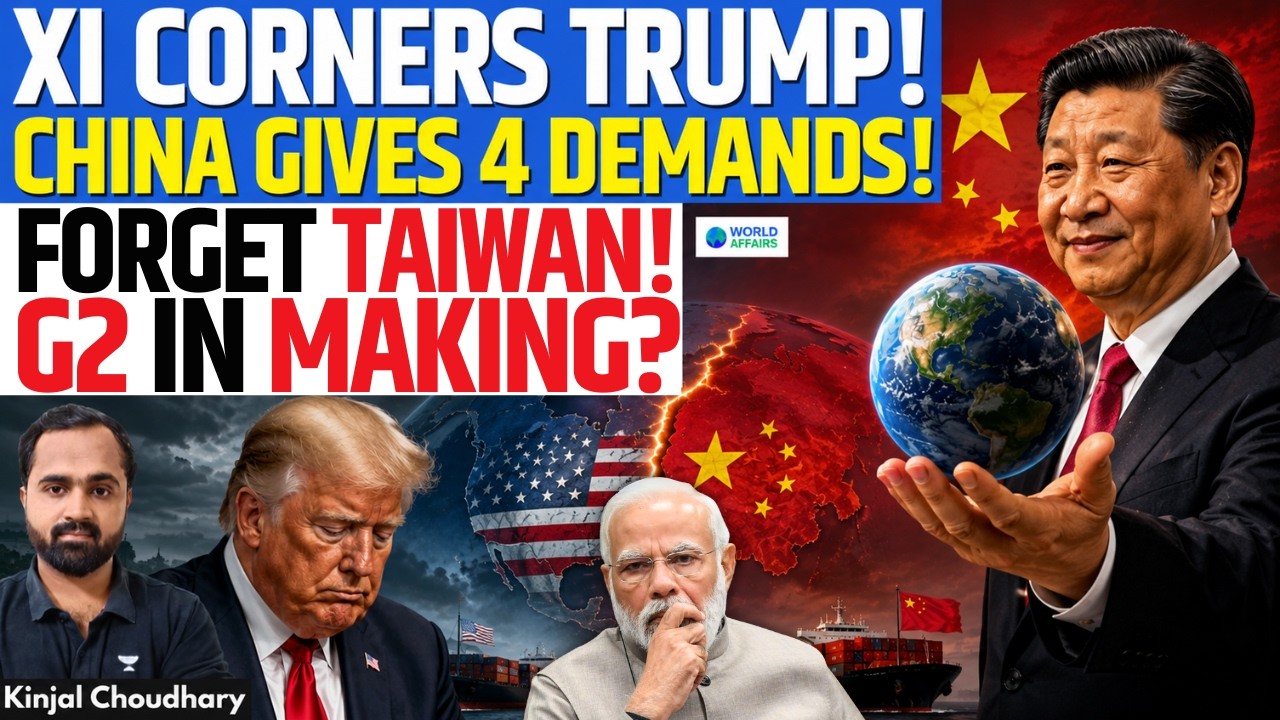Trump-Xi Summit: China Corners USA With 4 Demands - Taiwan Shocker! India & EU- Big G2 Fear | Kinjal