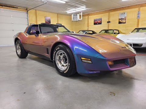 1981 Chameleon Corvette Black Interior For Sale Video
