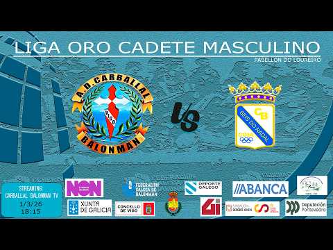 Liga Ouro Cadete Masculina NV CARS A.D. CARBALLAL “A” – MÁIS QUE AUGA BM. SEIS DO NADAL-COIA