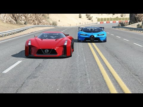 Bugatti Vision GT vs Nissan Concept 2020 Vision GT at Black Cat Country