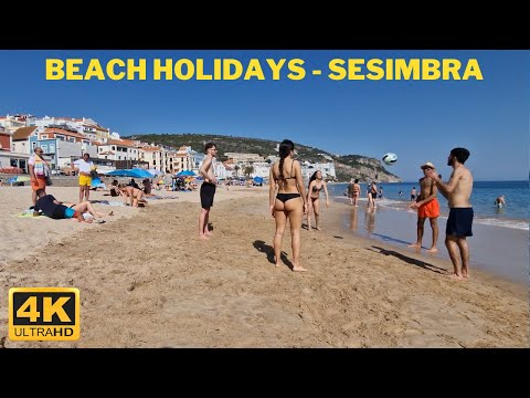 4K Beach Walk Praia do Ouro - Sesimbra Beaches Portugal Summer 2022