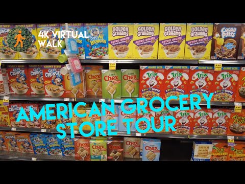 What is an American Grocery Store like? - 4K Virtual Walk