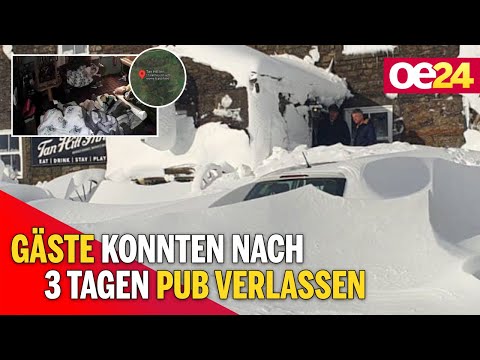 Eingeschneit: Gäste konnten nach 3 Tagen Pub verlassen