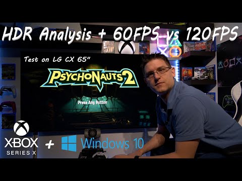 Psychonauts 2 - HDR Analysis - 60FPS vs 120FPS - Xbox Series X / PC - LG CX 65"