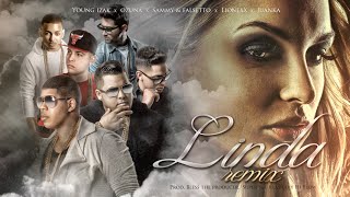 Sammy &amp; Falsetto - Linda (Remix) (ft. Young Izak, Ozuna, Juanka, Lionexx) (Lyric Video)