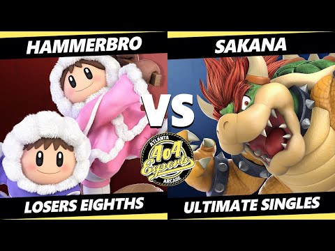 4o4 Smash Night 66 Top 8 - HammerBro (Ice Climbers) Vs. Sakana (Bowser) SSBU Ultimate