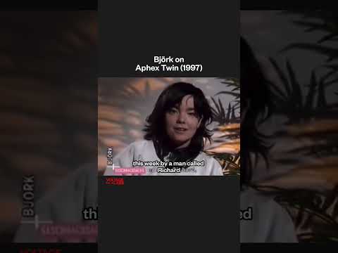 Björk on Aphex Twin in 1997 #björk #aphextwin