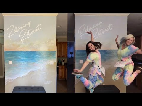 Mural Installation Time-Lapse - Beach Wall Mural