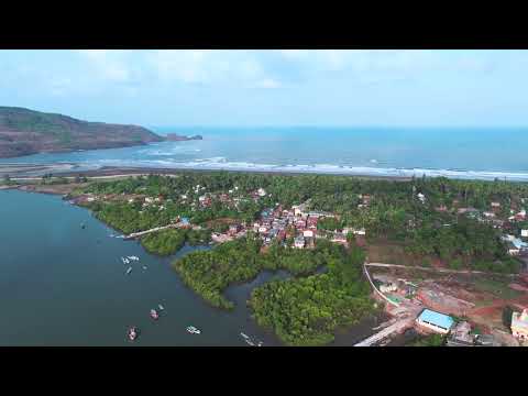 Kokan - Shrivardhan Beach drone view
