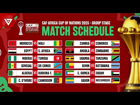 🔴CAF Africa Cup of Nations 2025: Match Schedule & Fixtures Today | AFCON Morocco 2025