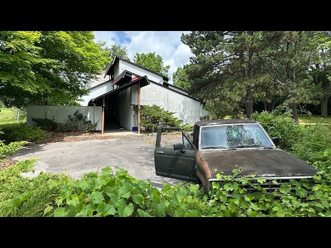 Incredible ABANDONED mid century modern waterfront MANSION **untouched for years**