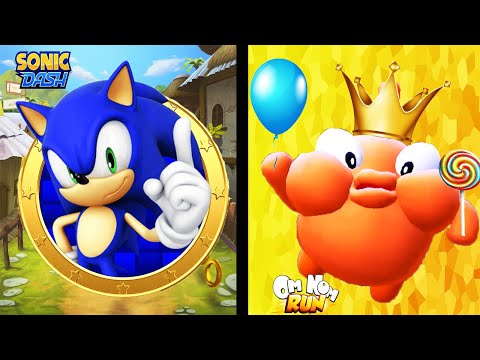 Om Nom : Run VS Sonic Dash - GAMWPLAY - Sonic VS Lick