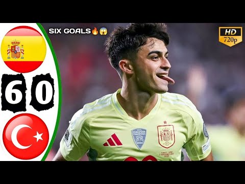 Spain Vs turkey 6-0 | highlights & all goals