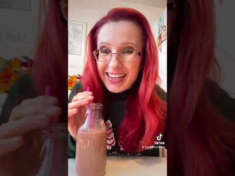 Chocolate Raspberry Truffle Salt drink made with LMNT Raspberry Salt electrolyte replacement!🍫