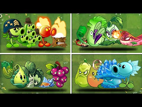 Mega Gatling Pea VS  Turkey Vs Pokra Vs Ice shroom - Who will win? - PvZ 2 Team 04 Plant