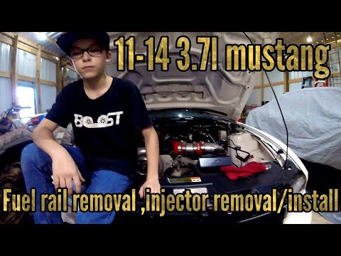 11-14 v6 mustang fuel rail & injector removal