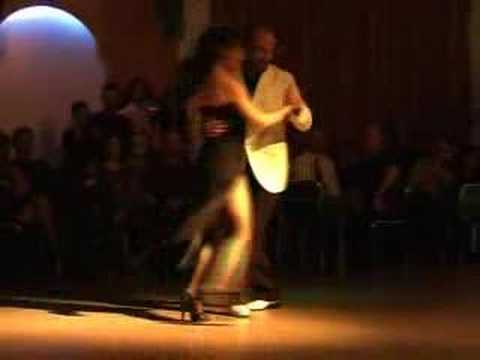  Alberto Colombo  and  Alessandra Rizzotti  are  dancing  to  the  milonga  "  La Milonga De Buenos Aires  "