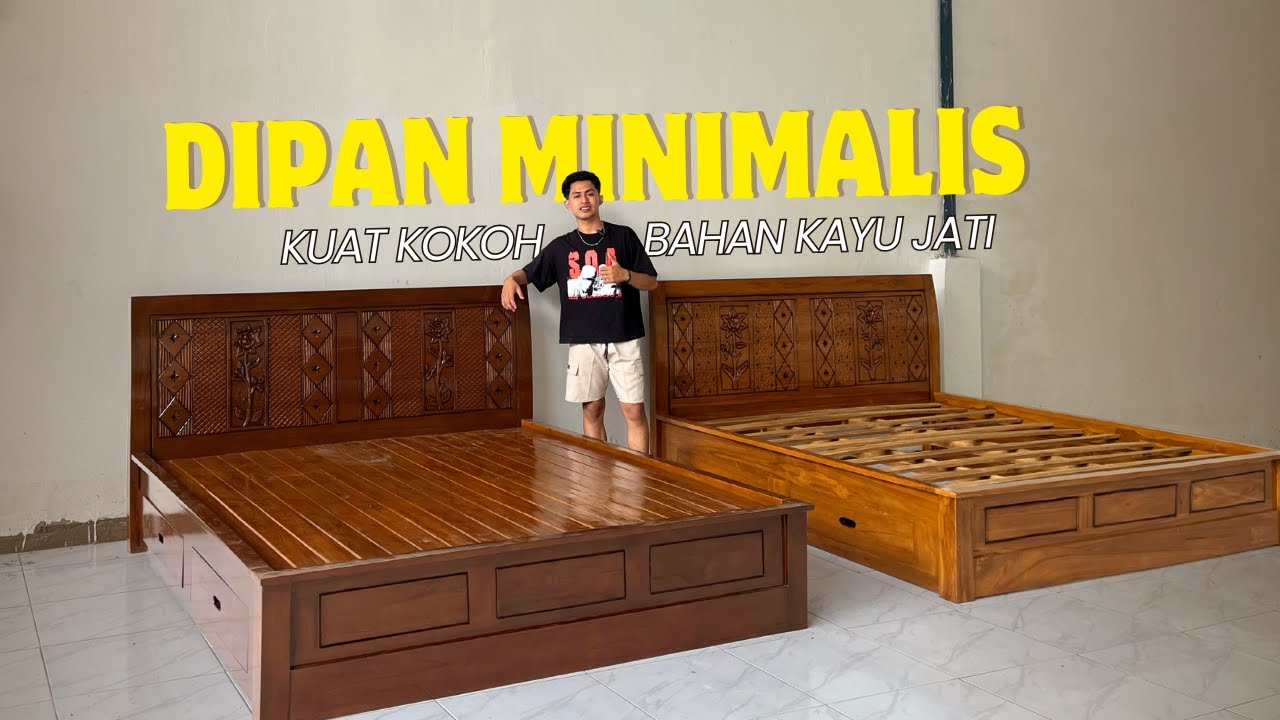 DIPAN MINIMALIS LACI KAYU JATI