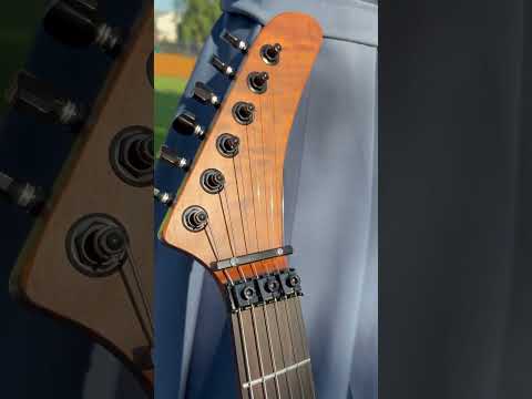 EVH Wolfgang standard gold metallic sparkle chameleon with banana ebony neck image 5