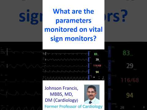 What are the parameters monitored on vital sign monitors?