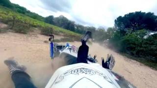 preview picture of video 'Go Pro  Moto Cross Sablière Thézan-Les-Béziers (1080HD) 125yz -400yzf . Fall motocross.'