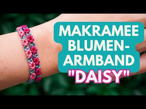 Makramee Armband "DAISY" | DIY Blumen-Schmuck knüpfen