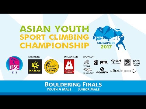 Asian Youth Climbing Championship 2017 LIVE - Bouldering Finals Afternoon