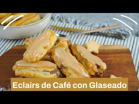 Eclairs de café con Glaseado