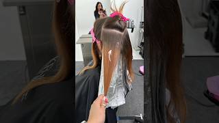 Use this technique to blend harsh lines of demarcation #foilhighlights #haireducation