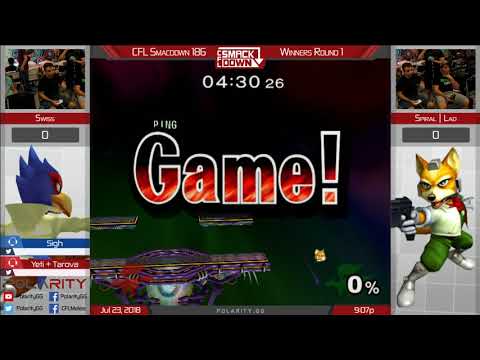 CFL Smackdown 186 Melee - Swiss (Falco, Yoshi) vs Spiral | Lad (Fox) - Winners R1