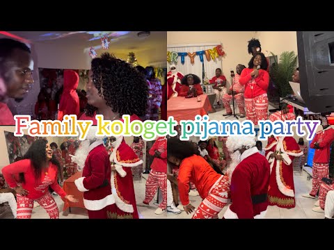Family kologet pijama party/ Père Noel a tout madanm li debake yo kraze lit la plat 