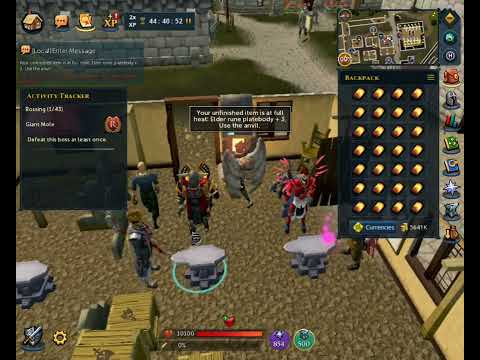 rs3 auto smithing/smelting Elder Runes platebodys. 40M+ per full inventory.