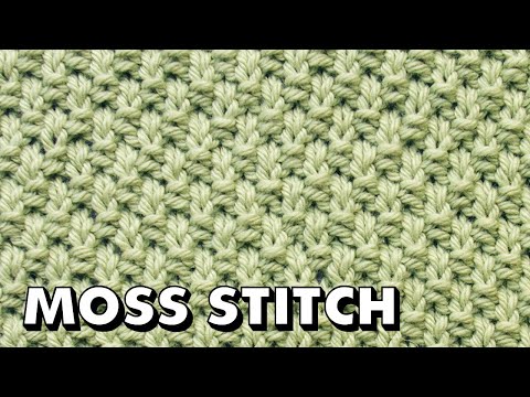 MOSS STITCH Pattern for Beginners (Best Beginner Knit Stitches)