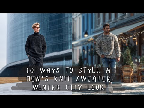 10 WAYS TO STYLE A MENS KNIT SWEATER WINTER CITY LOOK
