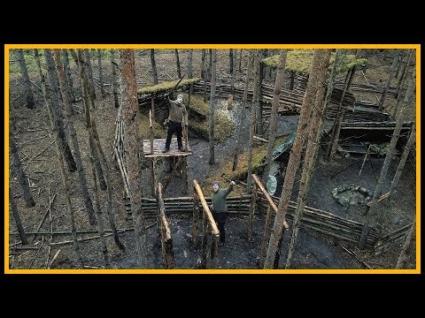 Bushcraft Camp [S04/E14] Gigantische Plattform - Lagerbau Outdoor Super Shelter