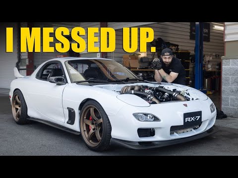 Ich behebe gerade meinen Fehler am Mazda RX7, Kurbelwellennaben-Eklat...