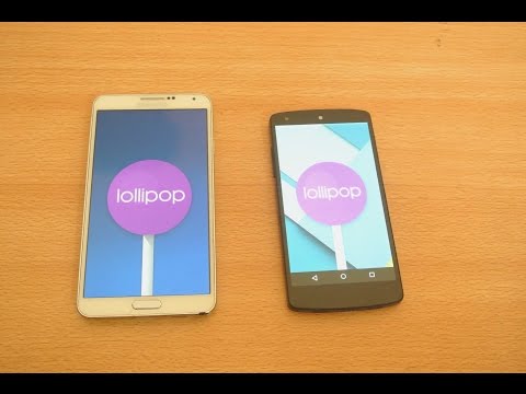 Samsung Galaxy Note 3 Android 5.0 vs Nexus 5 Android 5.0 Lollipop - Review HD