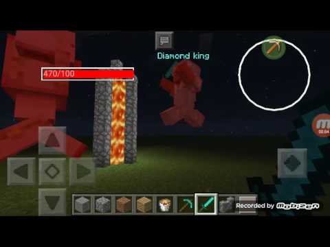 Diamond Zombie King VS Iron Golem